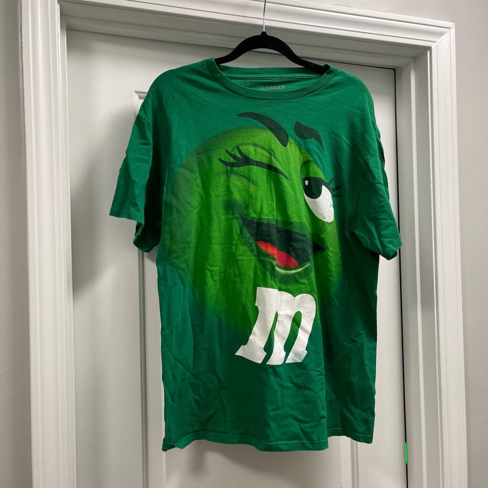 Green M&M shirt size large